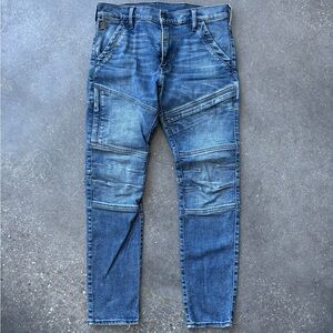 G-Star Men's Distressed Blue Skinny Jeans